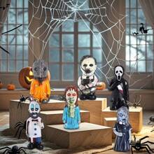 1pc Horror Garden Zombie Scary Face Resin Decor Figurine, Halloween