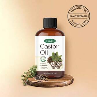 1PC Pure Plant Base Humidifying Essential Oil For Home Living Room Bedroom Bathroom Car Aromatherapy Refill Castor Oil 100ml/3.38fl.Oz