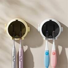 1pc Astronaut-Themed Wall-Mounted Toothbrush Holder - No-Drill Hanging Bathroom Organizer For Electric/Manual Toothbrushes, Multipurpose Plastic Utility Rack With Space-Saving Design, Utility Racks - Multicolor - View 4