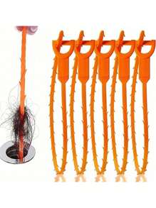 1-Pack Plastic Drain Snake Set, Instant Clog Remover For Shower, Sink & Tub, Durable Hair & Grime Cleaning Tool, Easy-To-Use Home Maintenance Accessories