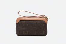 FION Leather Wristlet Clutch Bag Cell Phone Wallet Purse Wristlet Wallet Purses And Handbags For Women - 棕色 - 查看 2