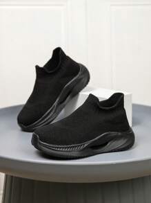 1 Paio Di Calzini Sportivi Per Bambini, Calze Morbide E Bre Ammortizzanti Asciugatura Rapida Leggero Design Antiscivolo senza lacci, Stile Casual Adatto Per R, A Righe, Per Strada/Sciocco