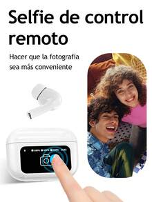 A9pro Wireless Earbuds With App Control, ENC, 2.01 Inch LCD Display, Smart Touch Control, And Multi-Function TWS - trắng - Xem 9