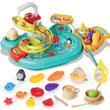 Game Play Sink With Tap Water, Three In One Children's Kitchen Toy, Water Basin, Fishing Set, Track, Pretend To Play Kitchen Cleaning Set Children's Water Toy, Play House Children's Toy, Suitable For Outdoor And Indoor Use, Gift Box Packaging, Birthday Gifts, Children's Gifts,Birthday Gifts,Color Box Packaging (20/22/25PCS For Choose)