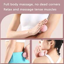 按摩球筋膜球足底按摩球肌肉放松瑜伽健身肩颈腰足背经络球 - 彩色 - 查看 2