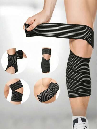 1 st elastiskt bandage fotledsstöd kompression knä armbåge handled fotled handstöd bandage gym sport bandage rem, kompressionsbandage stöd för ben, stabiliserande ligament, knäböj, basket, löpning