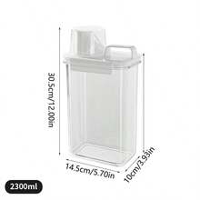 Japanese Style Grains Sealed Storage Canister, Moisture-Proof & Insect-Proof Household Rice Barrel, Flour Container, Large Capacity Grain Storage Box - Clear - View 6