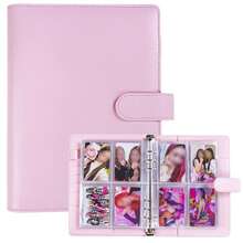 1Set Premium Multi-Functional A5 Photo Card Binder Photo Book, Sleek Album Design, Compact Organizer, PU Leather Binder Notebook Cover Loose-Leaf Organizer For Daily Planning And Note-Taking, Office Supplies, Ticket Card Collection Book - Multicolor - View 1