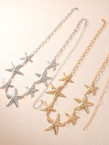 海星腰链，性感沙滩身体项链，适合女性休闲或度假佩戴