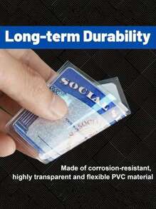 Medicare Card Holder Protector Sleeves, Clear PVC Waterproof Medical/Credit Card, Business/Social Security Card Protector - Clear Vinyl Plastic Covers For Insurance & Social Security Metro & License Or Credit Cards