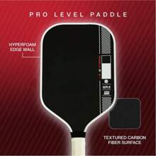 1 pezzo Racchetta da pickleball in fibra di carbonio, progettata con tecnologia di quarta generazione e nucleo in polimero da 16 mm per massima rotazione e costanza, adatta a principianti e professionisti