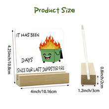 GIURKUU Decoración de escritorio con fuego de contenedor, regalos ornamentales de oficina divertidos para compañeros de trabajo, compañero, empleado, jefe, cartel de humor lindo para escritorio de oficina como regalo de cumpleaños o intercambio de regalos - transparente - Ver 6