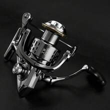 1 件 Rooblinos TW 渔线轮，银色主体，精雕线杯，高齿轮比，强力拖拽鲤鱼渔线轮