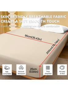 1件超柔软纯色床笠，轻盈如云，9.84英寸/25厘米深口袋，适用于所有尺寸的床——单人床、双人床、大号双人床、特大号双人床，居家和宿舍必备