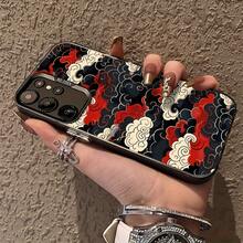 Una funda para teléfono decorada con nubes de la suerte al estilo japonés, adecuada para Samsung S25, S24, S23, S22, S21, S20 FE Ultra Plus, con una cubierta trasera mate a prueba de golpes, compatible con 4G y 5G. - Colores mixtos - Ver 5