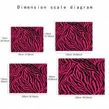 1pc Polyester Zebra Pattern Tapestry, Abstract Design, Room Decor Accent, Vibrant Pink And Black, Suitable For Living Room, Bedroom And Office, Fashionable Home Interior Decoration, Eye-Catching Large Tapestry - Multicolor - View 3