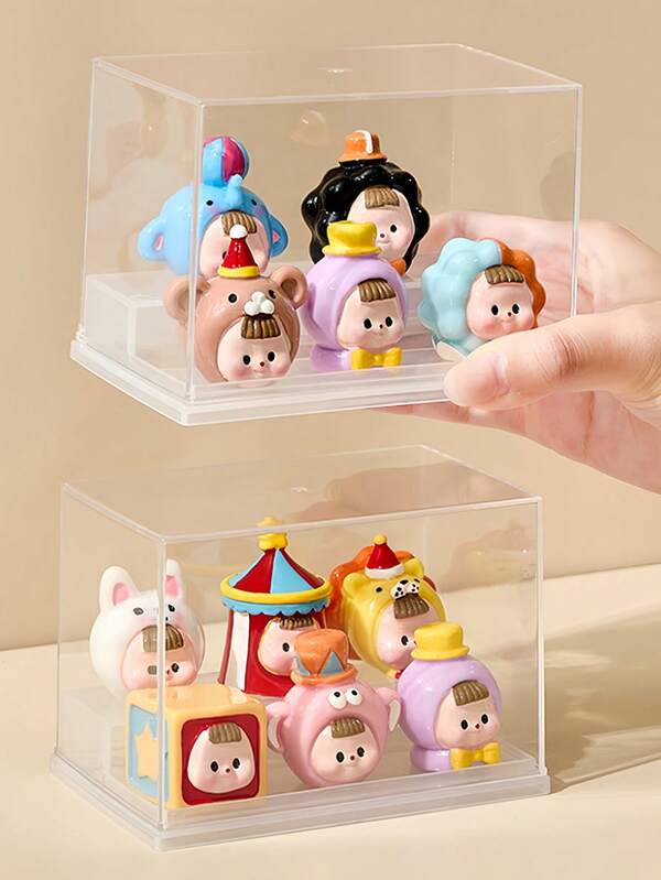 1 Pezzo Scatola cieca da collezione premium con scatola espositiva trasparente, mobiletto impilabile e salvaspazio