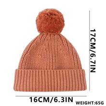 1pc Thick White And Pink Embroidered Name Knit Long Sleeve Sweater & Pompom Decor Beanie Hat, Newborn Baby Gift For Girls And Boys, Autumn/Winter