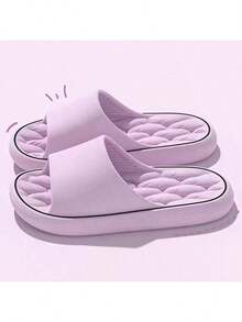Sandal Musim Panas Baru 2024 untuk Wanita, Sandal Pasangan Anti-Selip untuk Luar dan Dalam Ruangan, Bahan EVA - Purple - View 2