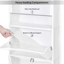 Hanging Yarn Storage Organizer With 6 Zipper Closure Compartments, Large Capacity Knitting Organizer Storage, Over The Door Hanging Yarn Holder For Knitting Needles, Crochet Hooks(Clear White) - Burgundy - View 8