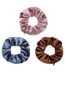 1-20Pcs Velvet Hair Ring With Hidden Pocket,Multi-Functional Hair Accessory Pouch,Portable Money Hider & Organizer,Back To School Must Haves,Beach Bag,Non-Waterproof Travel Essentials Travel School Back To School School Supplies Holiday Camping Holiday Essentials Vacation Accessories Mini Summer,Suitable For Women And Girls Velvet Headband,Hidden Pocket Headband,Suitable For Storing Small Items Such As Keys,Dollars,Lipstick,Etc