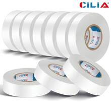 CILIA 10 Pcs Electrical Insulation Tape ,19 Mm X 25 M 10 Pieces PVC Repair And Bonding, Adhesive Tape, 7 Colours For Voltages Up To 6 KV, Professional Electrical, Flexible, Self-Extinguishing