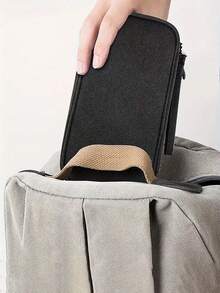 1pc Double-Layer Electronics Organizer Bag - Portable Charger, Cable & Accessory Storage Case, Polyester Travel Pouch For Chargers, Power Banks, USB Drives, Earphones & Hard Drives, Electronics Travel Case For Summer Holiday Travel, Outdoor Activities Cable Organizer Travel Essentials