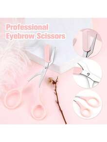 2pcs Eyebrow Trimmer Set, Stainless Steel Angled Eyebrow Razor With Comb, Suitable For Beginners, Any Skin Type, Unisex Hair Removal Tool - White - View 10