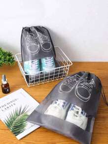 10/5/3/1 قطعة أكياس تخزين الأحذية من القماش غير المنسوج، أكياس منظم أحذية شفافة مقاومة للماء محمولة، أكياس منظم أمتعة السفر، مناسبة لجميع الأحذية، أكياس تخزين الأحذية، اكسسوارات السفر