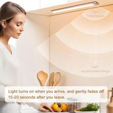 1pc Rechargeable Cabinet Light, Motion Sensor Light, USB Rechargeable LED Night Light, Three Light Colors Adjustable Cabinet Light, Wireless Magnetic Mounting Wall Lamp For Cabinet Kitchen Wardrobe Hallway Bedside - Upgrade - View 4