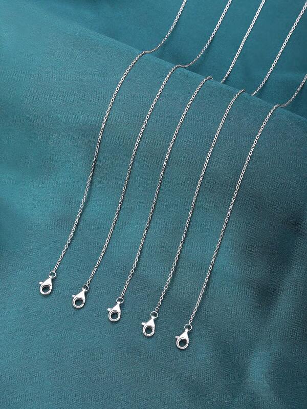 1 Stück Vielseitige 925er Silberkette, Geeignet Für Anhänger- Und Perlenzubehör