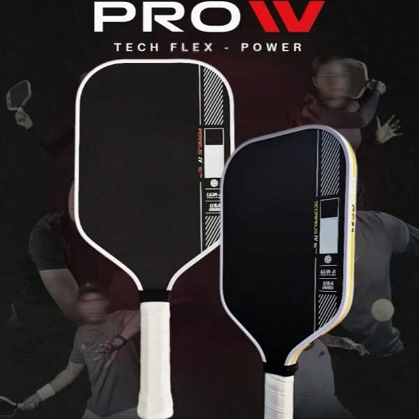 1 pezzo Racchetta da pickleball in fibra di carbonio, progettata con tecnologia di quarta generazione e nucleo in polimero da 16 mm per massima rotazione e costanza, adatta a principianti e professionisti