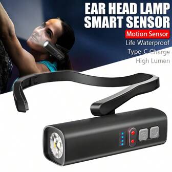 1pc Mini Sports Sensor Headlight Rechargeable Pocket Light Removable Flashlight Suitable For Outdoor Camping And Fishing Household Emergency Lighting