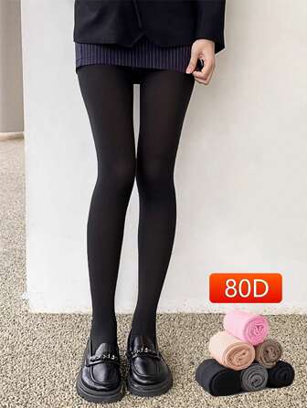 Women's Spring, Fall And Winter Opaque, Soft And Comfortable Leggings Plus Size High Elasticity Thin And Breathable Pantyhose For Daily Leisure Business Office Wear Bottoming Socks