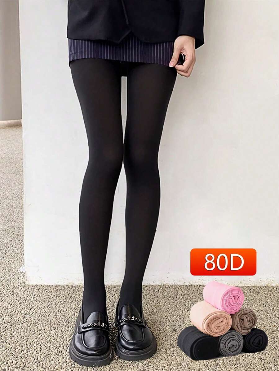 Women's Spring, Fall And Winter Opaque, Soft And Comfortable Leggings Plus Size High Elasticity Thin And Breathable Pantyhose For Daily Leisure Business Office Wear Bottoming Socks