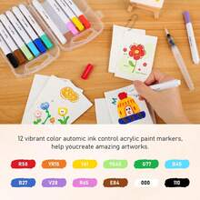Magic Foam Texture Painting Kit Magic Puffy Paint 3D Magical Foam Painting DIY Bubble Drawing Pens Art Supplies(12 Colors) - Easels+Drawing Boards - View 9