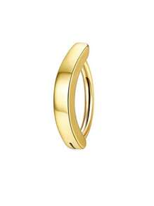 1 pezzo di gioiello per piercing verticale al labbro in titanio, anello per sopracciglio color oro, anello con blocco per ombelico, adatto per uomo e donna