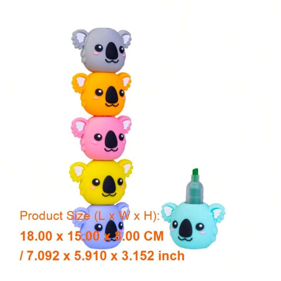Vibrant Koala Highlighters Assorted Colors For Effortless Marking