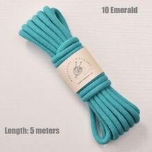 带芯棉绳，6毫米 x 5米粗花边绳，用于壁挂、植物吊架、工艺品、礼品包装和婚礼装饰的扭纹花边棉绳，米色花边绳，圣诞工艺品