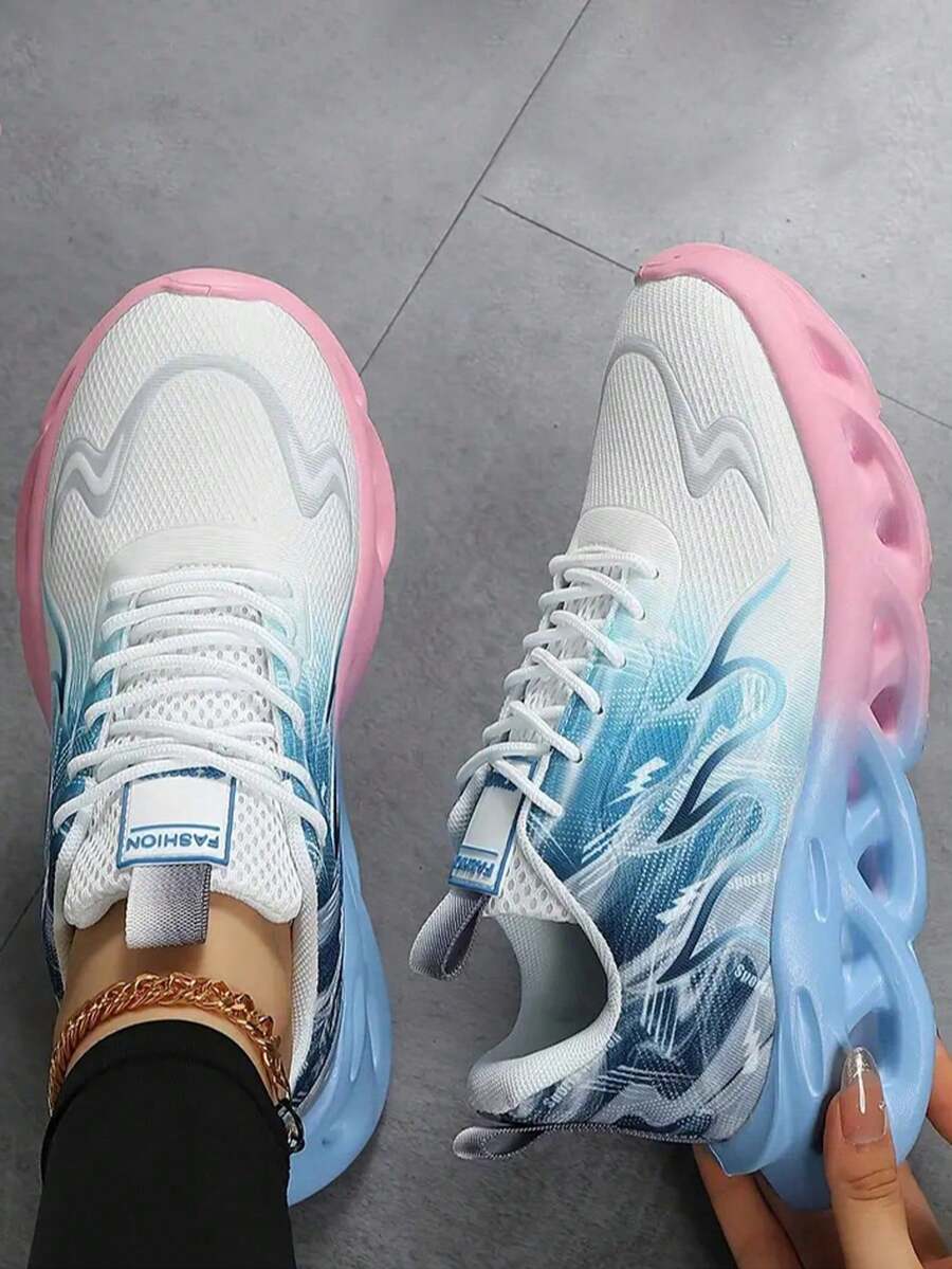 Women's Comfortable Casual High-Top Sports Shoes, Outdoor Running Thick Sole Basketball Shoes