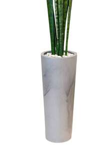 Decorative Plant Pot Marbled Ibiza Column 70cm High Ideal For Composing Living Room Party Room - 灰色 - 查看 4