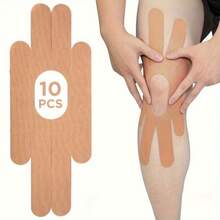 10 条/包运动肌内效贴布预切条，用于膝盖和关节支撑 - 防汗，轻巧设计，适用于健身房、瑜伽、户外活动 - 增强稳定性并减轻疼痛，健身必备，易于使用，亲肤材质 - 彩色 - 查看 11