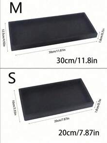 1 件多功能硅胶桌面梳妆台托盘、防滑浴室皂盒、厨房水槽收纳架、珠宝展示架 - 黑色 - 查看 3