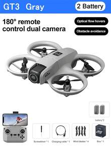 The New GT3 Aerial Photography Drone In 2025 Is Equipped With An Electronic Speed Controller And 180° High-Definition Dual Cameras, As Well As An Optical Flow Hovering/Smart Obstacle Avoidance System. Beginners Can Quickly Get The Hang Of It. - Grey - View 15