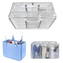 XL-Beach Bag Organizer Inserts For X Large Beach Bag Accessories, Original XL Lightweight Mesh Insert Divider Pouch, Organizing Rubber Tote Bags, Save Storage Space (Gray)