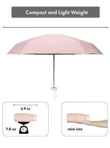 1pc UPF50+ Sun & Rain Mini Travel Umbrella, Windproof Compact Parasol (For Hiking/Pocket), Mini Travel Sun Small, Compact Uv Umbrella Protection Sun, Lightweight Portable Parasol Windproof, Fabric Wallet Umbrella For Commuter, Outdoor Activities In Rainy And Sunny Days Umbrella For Women Umbrella Rainproof Windproof