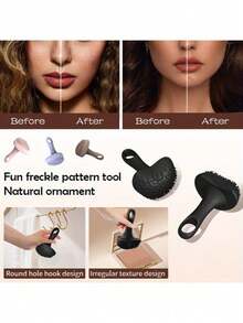 硅胶雀斑印章、雀斑化妆辅助器、遮瑕化妆工具、自然逼真的雀斑笔、防晕染雀斑刷，适合日常化妆、化妆品爱好者、遮瑕、女性、限时特价、送给朋友的礼物、化妆、便宜、房间装饰、梳妆台、旅行、卧室、化妆配件