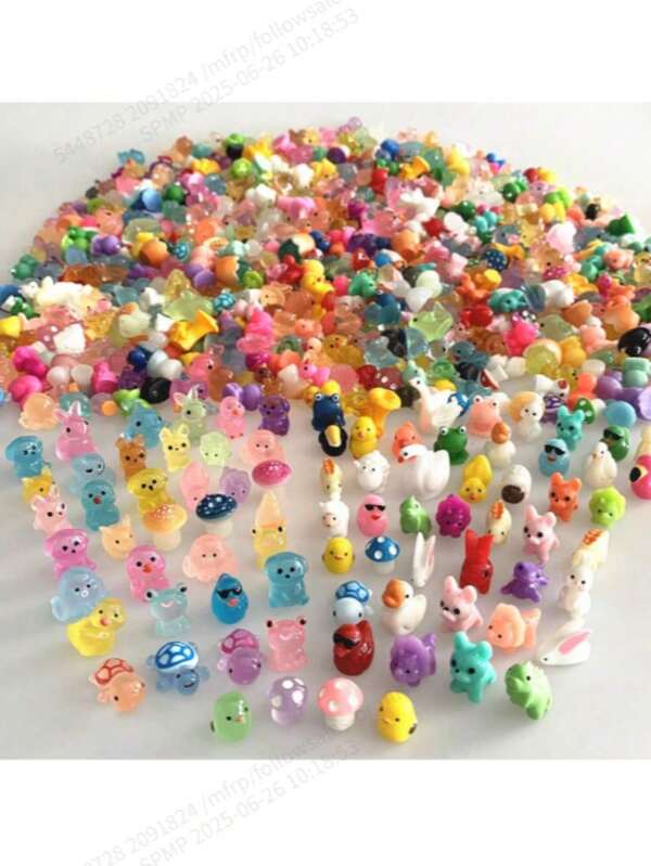 120/90/50/27/9pcs Miniature Resin Mushroom, Animal Statues, Suitable For DIY Keychain, Fairy Garden, Terrarium, Succulent Planter, Dollhouse Decor, Creative Gifts