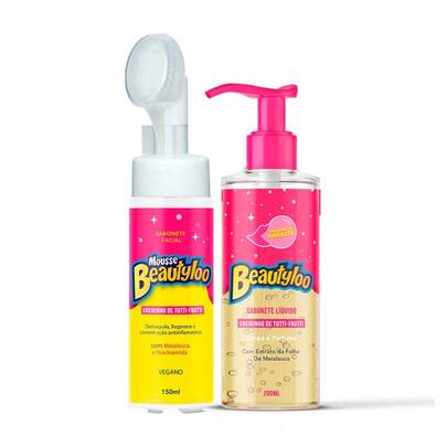 Kit Mousse e Gel de Limpeza Cheirinho de Chiclete Beautyloo