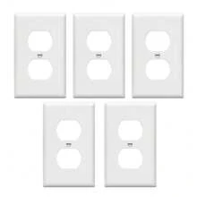CILIA CILIA 1/5pcs Pure White/Black Wall Plate Outlet Switch Cover, Plug Covers For Electrical Outlets, Unbreakable Polycarbonate Thermoplastic, For Bedroom Accessories Home Decor